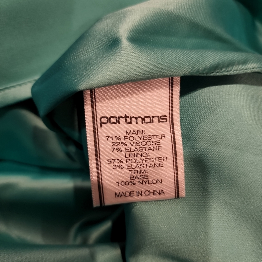 Portmans Green Sleeveless Peplum Dress - Picture 7 of 10
